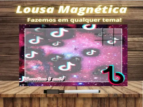 Lousa Magnética + Jogo da Velha Tik Tok com Embalagem