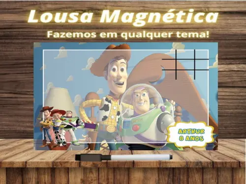 Lousa Magnética + Jogo da Velha Toy Story com Embalagem