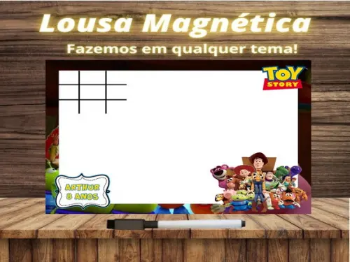 Lousa Magnética + Jogo da Velha Toy Story com Embalagem