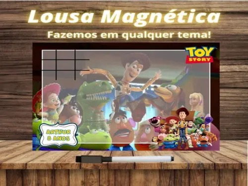 Lousa Magnética + Jogo da Velha Toy Story com Embalagem