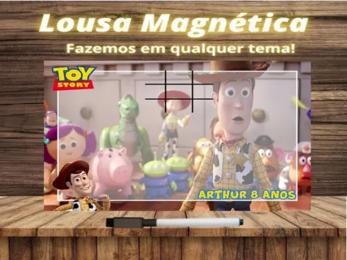 Lousa Magnética + Jogo da Velha Toy Story com Embalagem