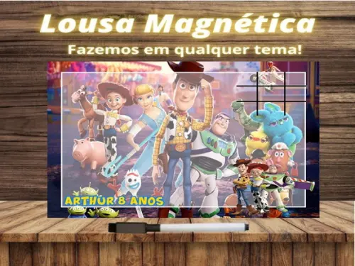 Lousa Magnética + Jogo da Velha Toy Story com Embalagem