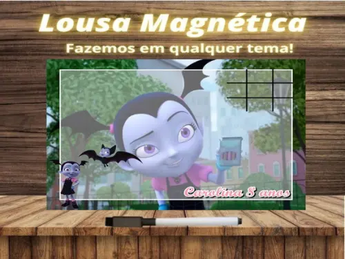 Lousa Magnética + Jogo da Velha Vampirina com Embalagem