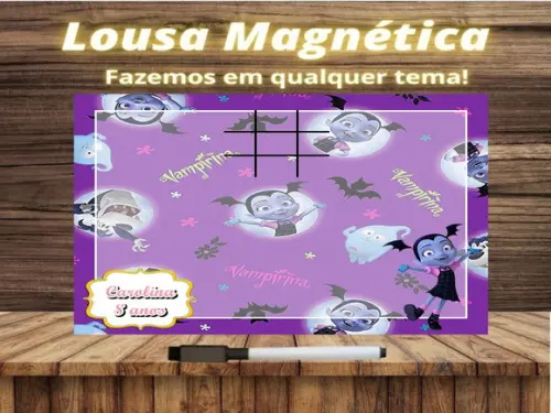 Lousa Magnética + Jogo da Velha Vampirina com Embalagem