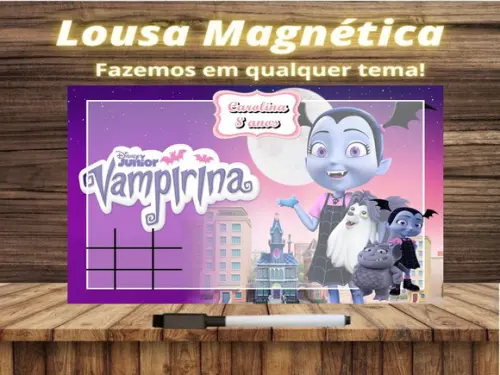 Lousa Magnética + Jogo da Velha Vampirina com Embalagem