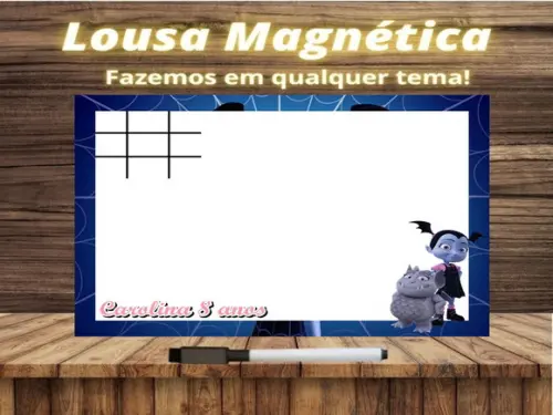 Lousa Magnética + Jogo da Velha Vampirina com Embalagem