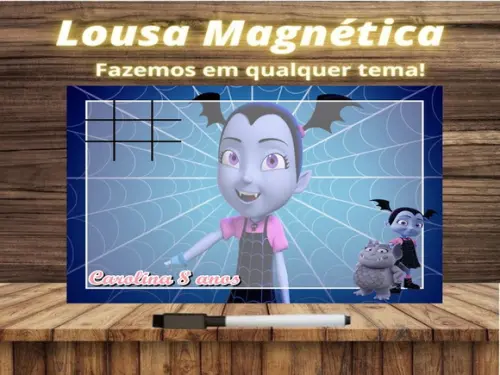Lousa Magnética + Jogo da Velha Vampirina com Embalagem