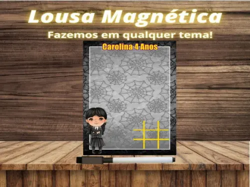 Lousa Magnética + Jogo da Velha Wandinha com Embalagem