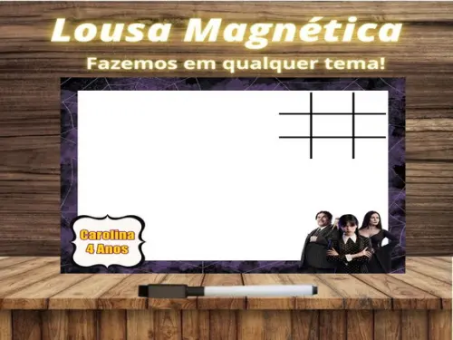 Lousa Magnética + Jogo da Velha Wandinha com Embalagem