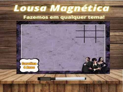 Lousa Magnética + Jogo da Velha Wandinha com Embalagem