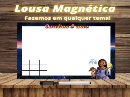 Lousa Magnética + Jogo da Velha Wish com Embalagem