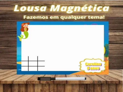 Lousa Magnética + Jogo da Velha Zig & Sharko com Embalagem