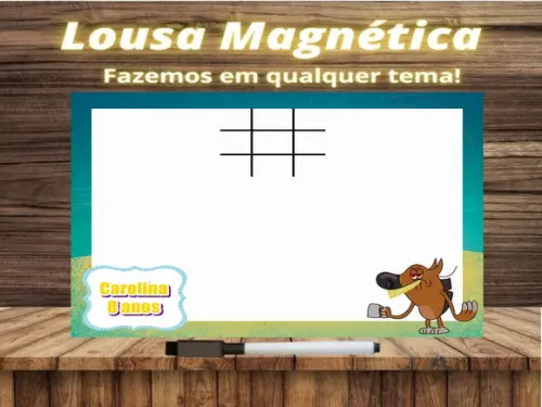 Lousa Magnética + Jogo da Velha Zig & Sharko com Embalagem