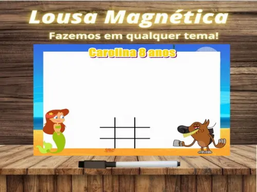 Lousa Magnética + Jogo da Velha Zig & Sharko com Embalagem