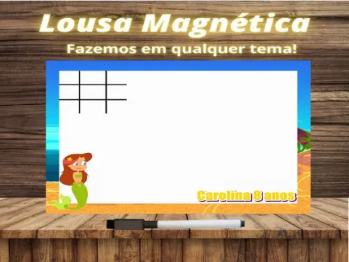 Lousa Magnética + Jogo da Velha Zig & Sharko com Embalagem