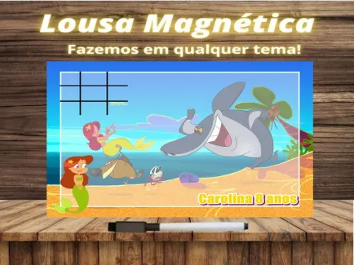 Lousa Magnética + Jogo da Velha Zig & Sharko com Embalagem