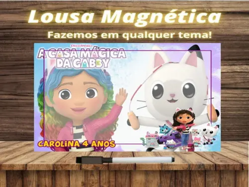 Lousa Magnética a Casa Mágica da Gabby com Embalagem