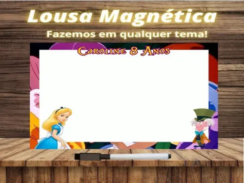 Lousa Magnética Alice no País das Maravilhas com Embalagem