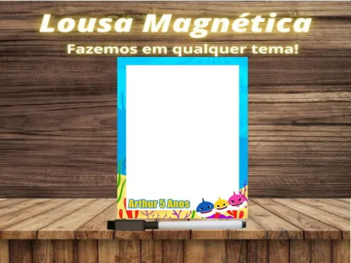 Lousa Magnética Baby Shark com Embalagem