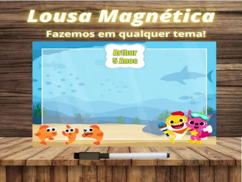 Lousa Magnética Baby Shark com Embalagem