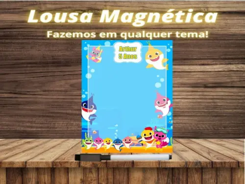 Lousa Magnética Baby Shark com Embalagem