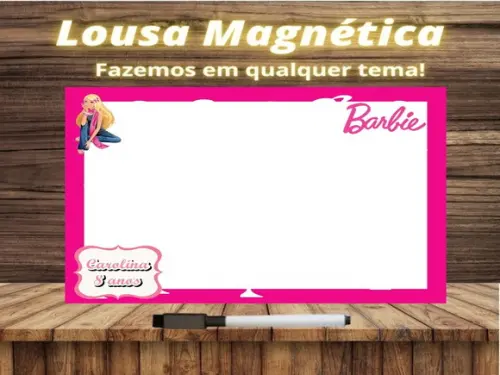 Lousa Magnética Barbie com Embalagem