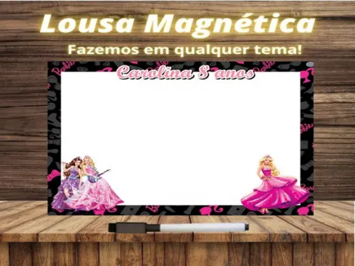 Lousa Magnética Barbie com Embalagem
