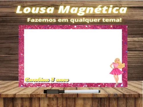 Lousa Magnética Barbie com Embalagem