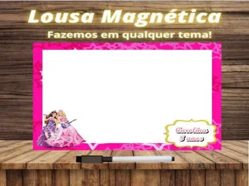 Lousa Magnética Barbie com Embalagem
