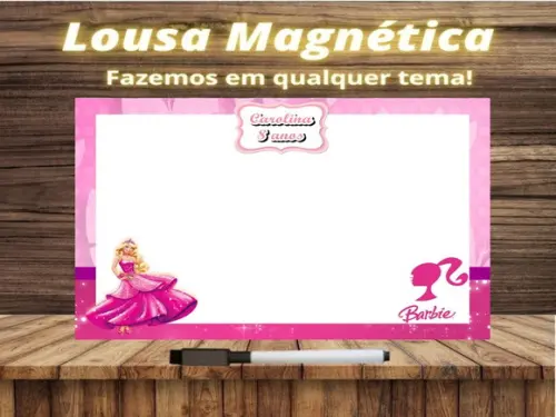 Lousa Magnética Barbie com Embalagem