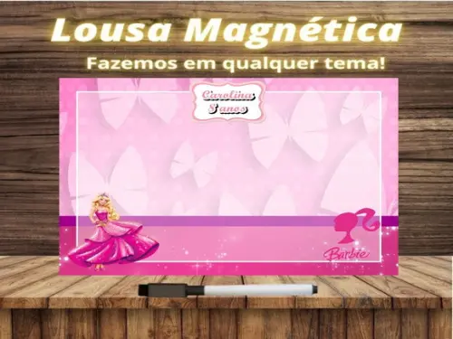 Lousa Magnética Barbie com Embalagem