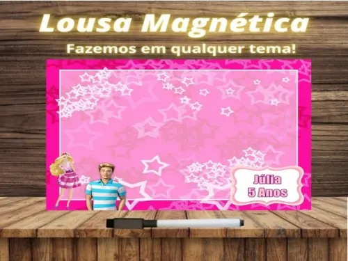 Lousa Magnética Barbie com Embalagem