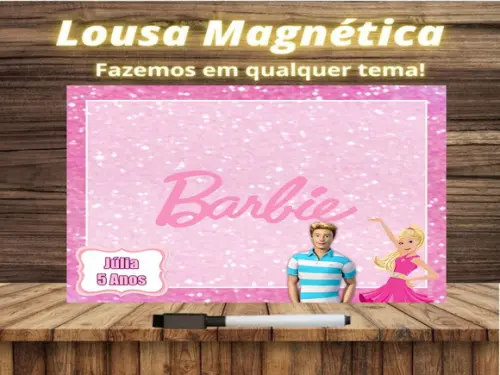 Lousa Magnética Barbie com Embalagem