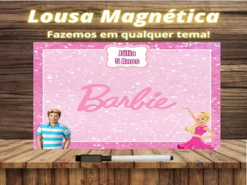 Lousa Magnética Barbie com Embalagem