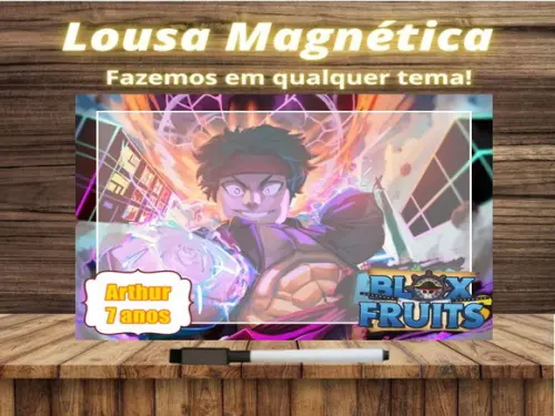 Lousa Magnética Blox Fruits com Embalagem