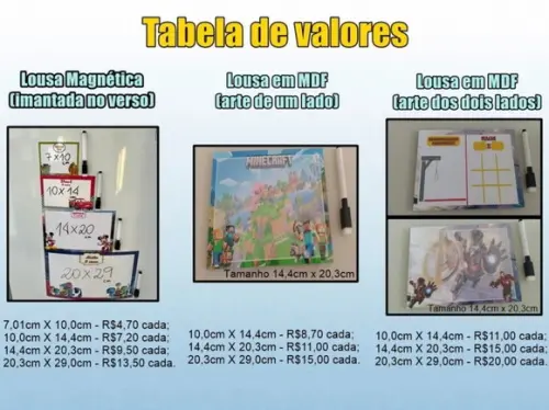Lousa Magnética Blox Fruits com Embalagem