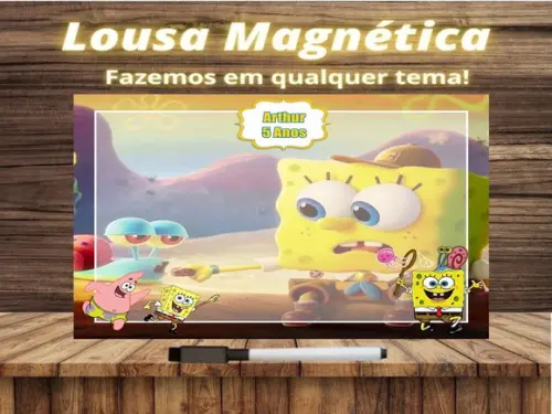 Lousa Magnética Bob Esponja com Embalagem