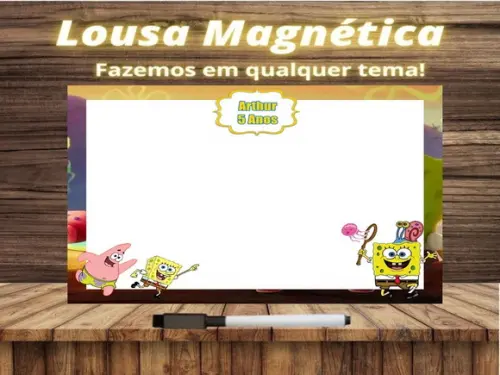 Lousa Magnética Bob Esponja com Embalagem