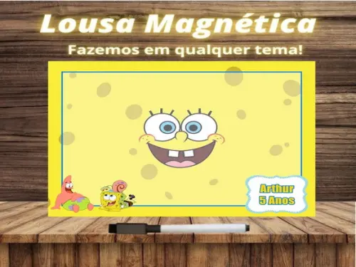 Lousa Magnética Bob Esponja com Embalagem