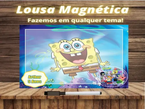 Lousa Magnética Bob Esponja com Embalagem