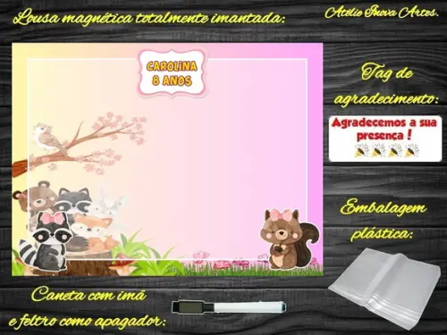Lousa Magnética Bosque Encantado com Embalagem