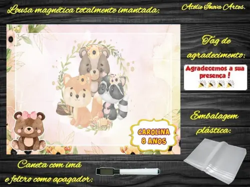 Lousa Magnética Bosque Encantado com Embalagem