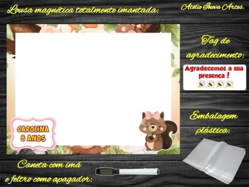 Lousa Magnética Bosque Encantado com Embalagem