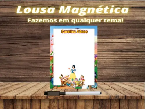 Lousa Magnética Branca de Neve com Embalagem