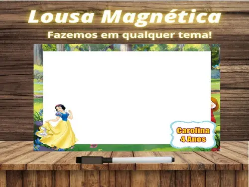 Lousa Magnética Branca de Neve com Embalagem