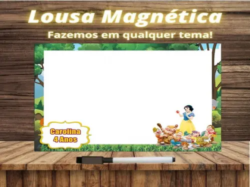 Lousa Magnética Branca de Neve com Embalagem