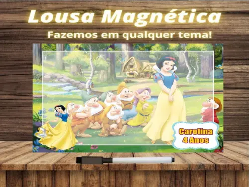 Lousa Magnética Branca de Neve com Embalagem