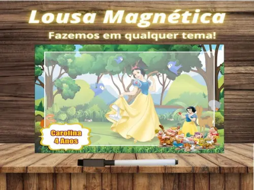 Lousa Magnética Branca de Neve com Embalagem