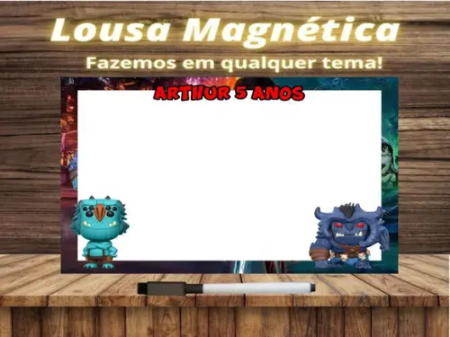 Lousa Magnética Caçadores de Trolls com Embalagem
