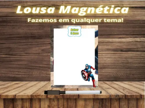 Lousa Magnética Capitão América com Embalagem